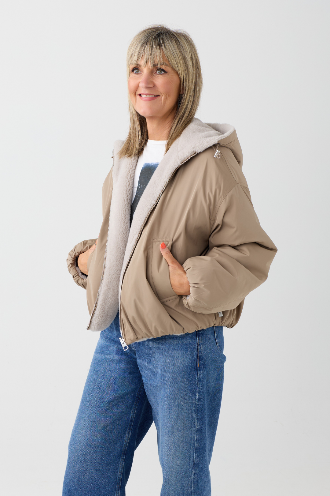 Marc O'Polo Earthy Taupe Reversible Jacket