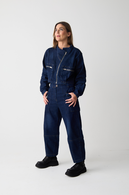 Lurdes Bergada Blue Asymmetric Jacket