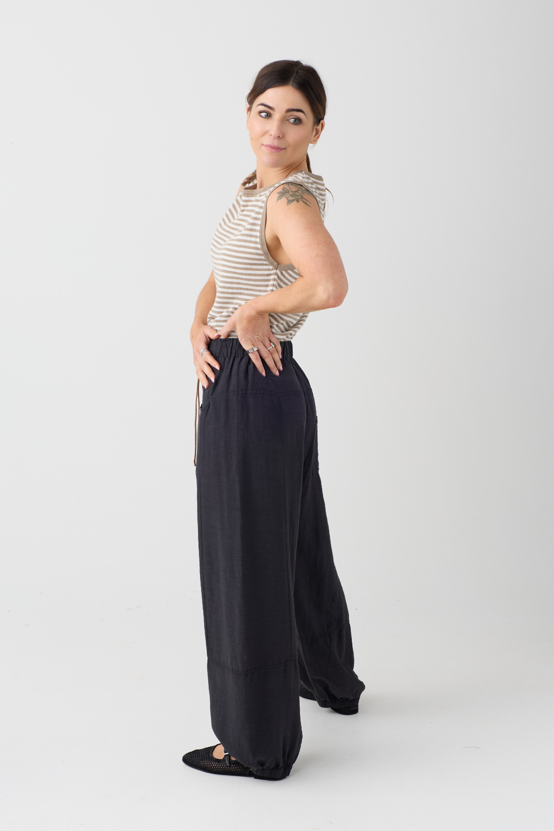 Lurdes Bergada Black Cuff Trouser