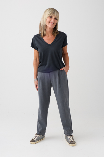 Mac Chino Smart Flannel Melange Trousers