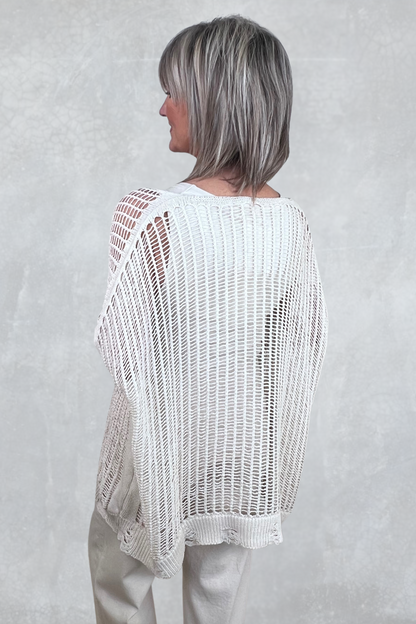 Sanctamuerte Sand Shell Open Weave Knit