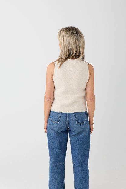 Part Two Sylva Waistcoat Oatmeal Melange