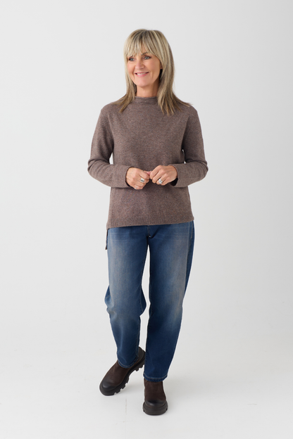el2 Brown Roll Neck Jumper 1108