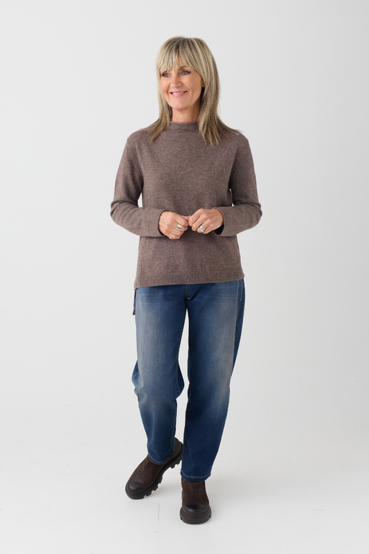 el2 Brown Roll Neck Jumper 1108