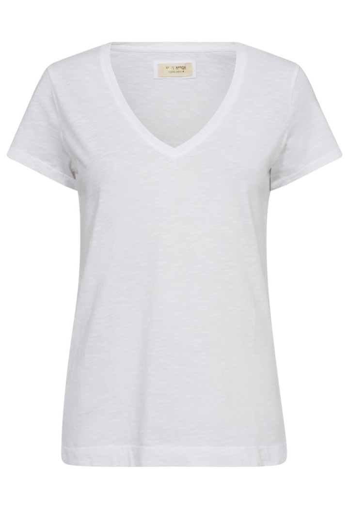 Mos Mosh Arden White V-Neck T-Shirt