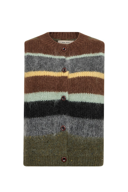 Mos Mosh Esti Rosin Stripe Knit Waistcoat