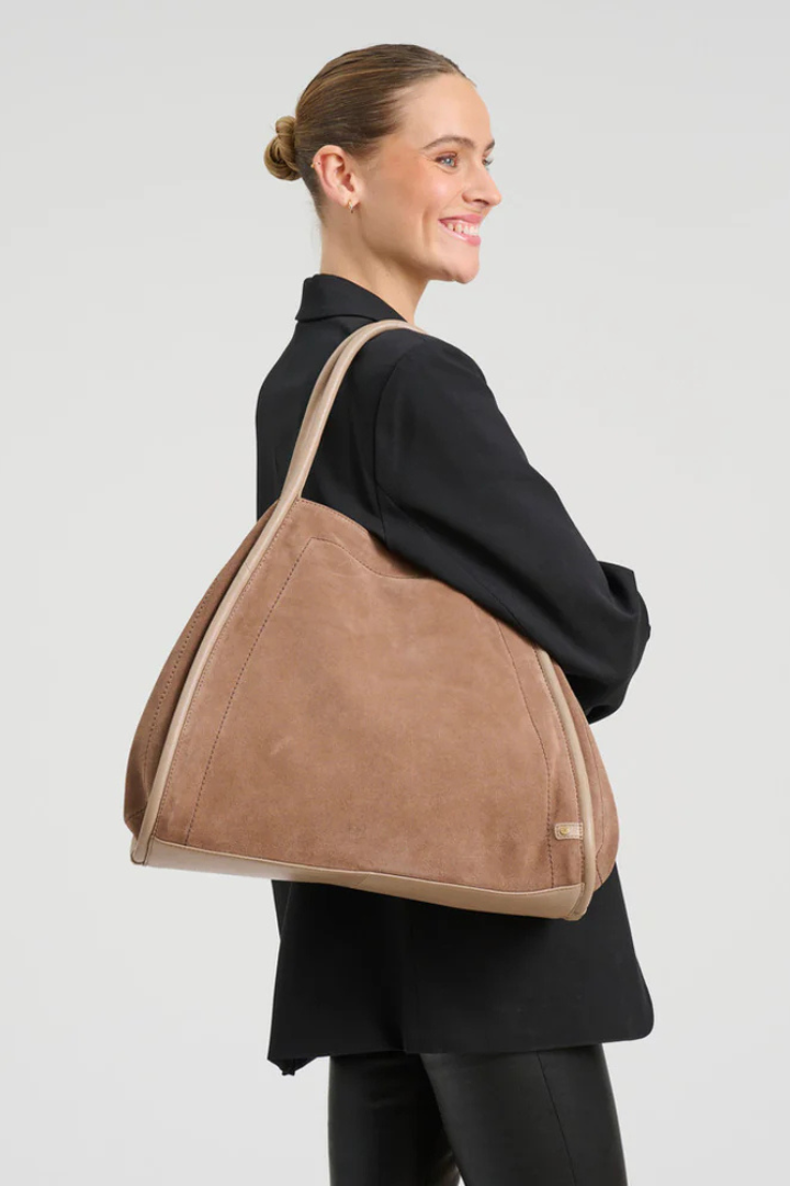 Depeche Taupe Madrid Shopper Bag