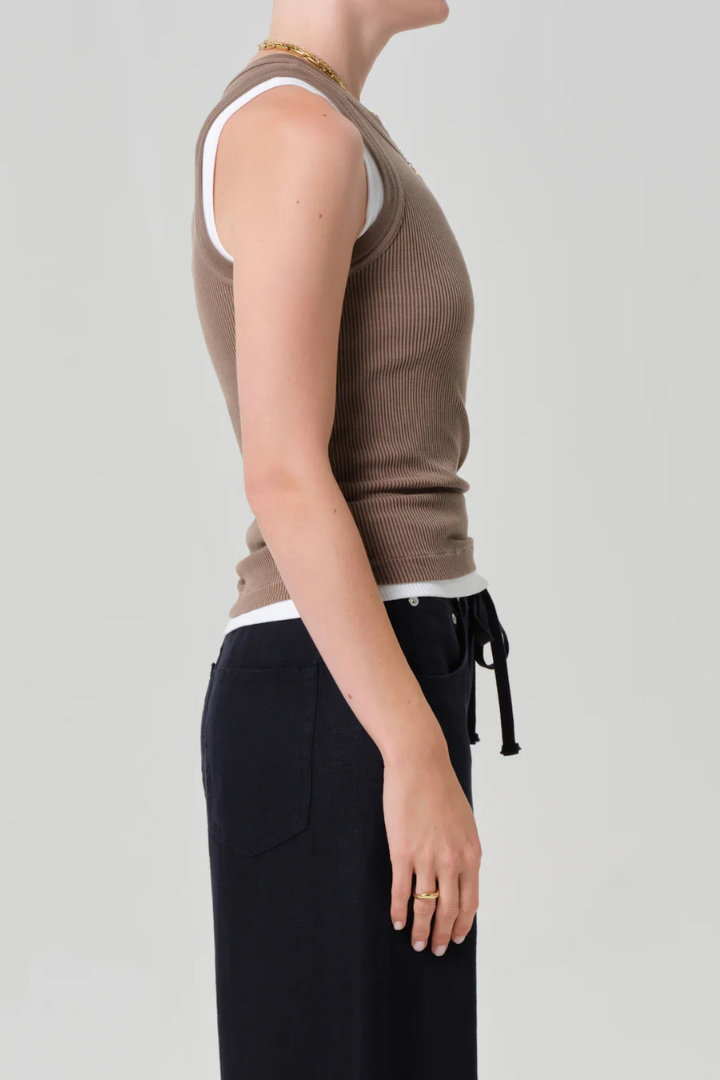 CoH Isabel Cocoa Rib Tank Top