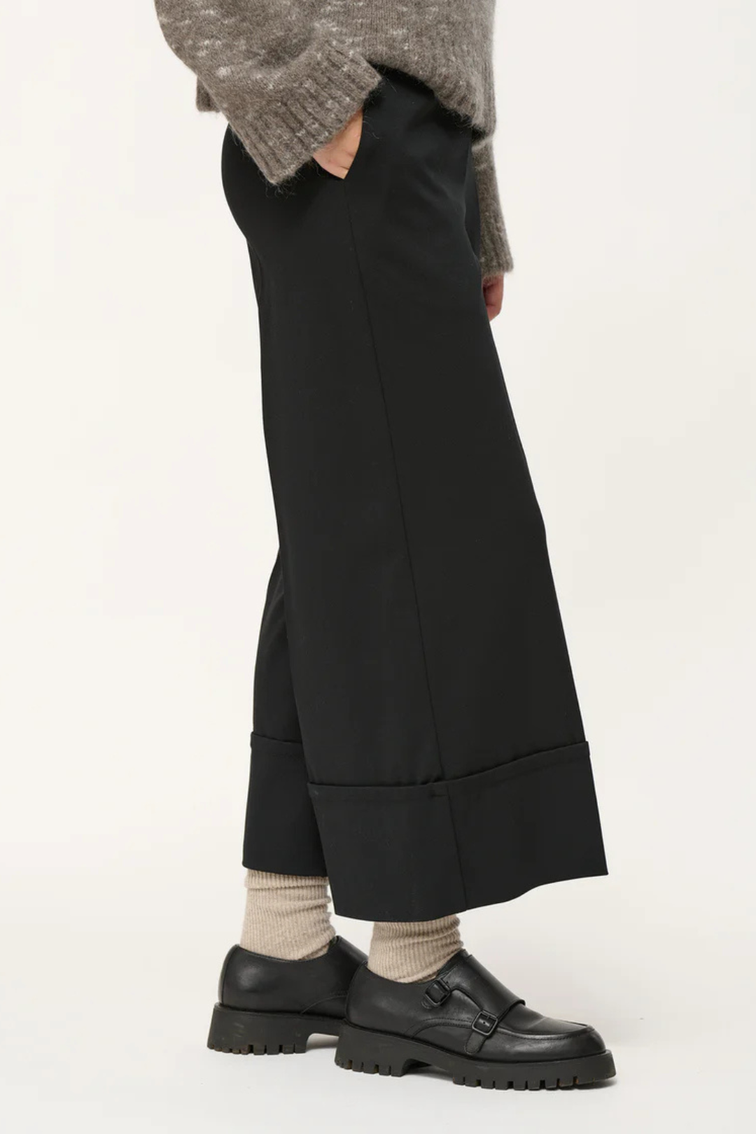 Humility Sophio Black Wide-leg Trousers