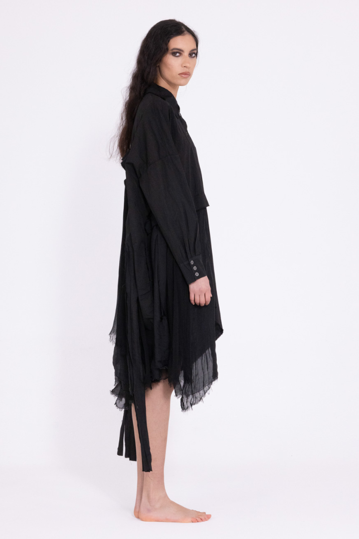 Sanctamuerte Black Oversized Shirt