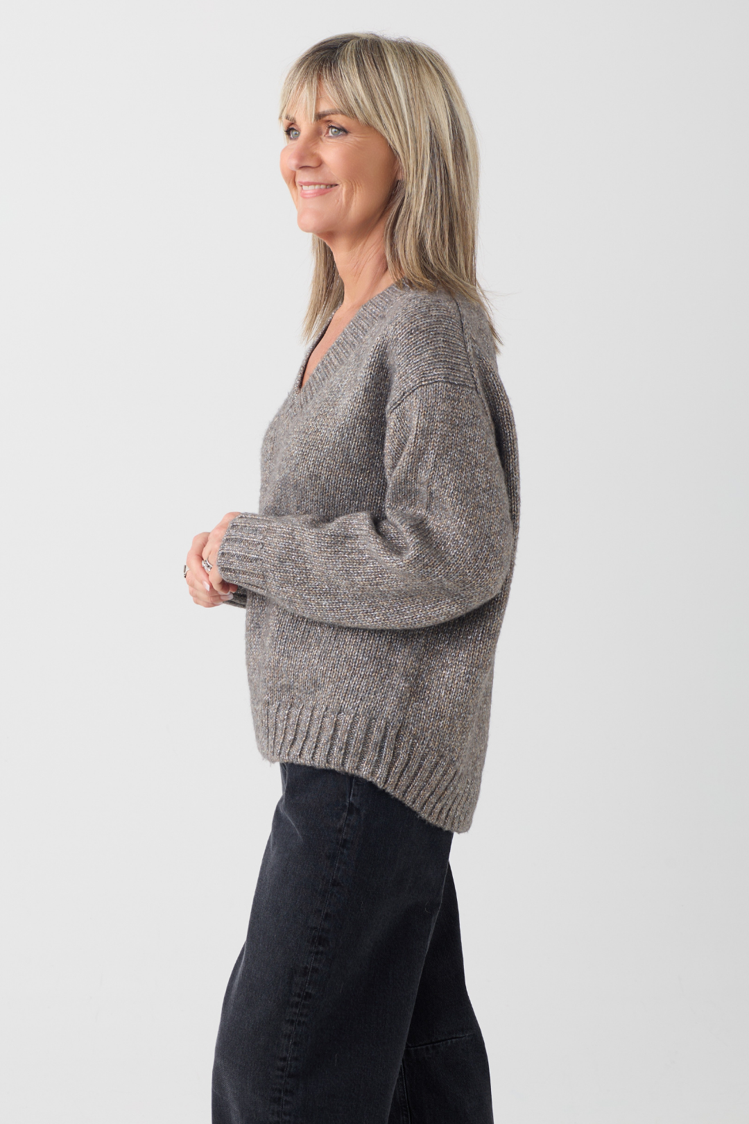 Mos Mosh Welma Dark Grey Sparkle Jumper
