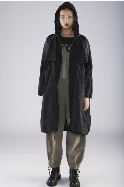 Lurdes Bergada Black Oversized Trench Coat