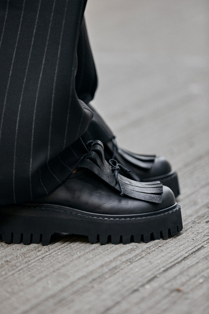 Lofina Black Fringe/Lace Shoe