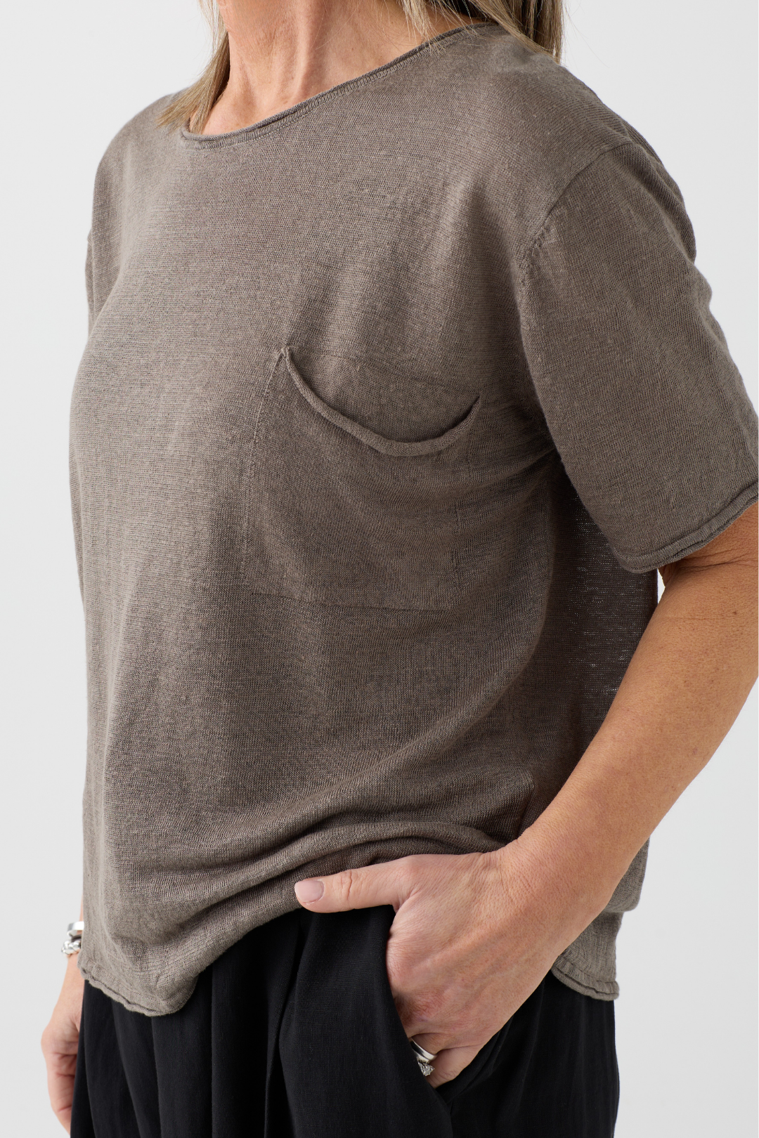 el2 Khaki Knit T-Shirt 1077