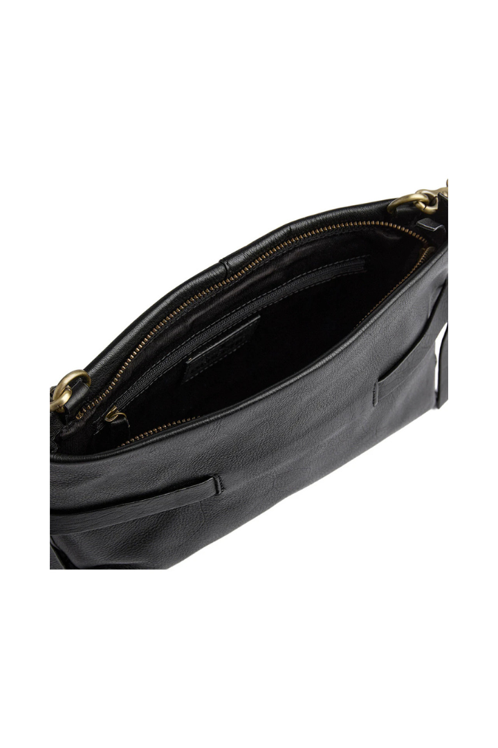 Depeche Black (Nero) Clutch Bag w/Tie Detail