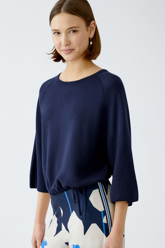 Oui Dark Blue Reversible Jumper