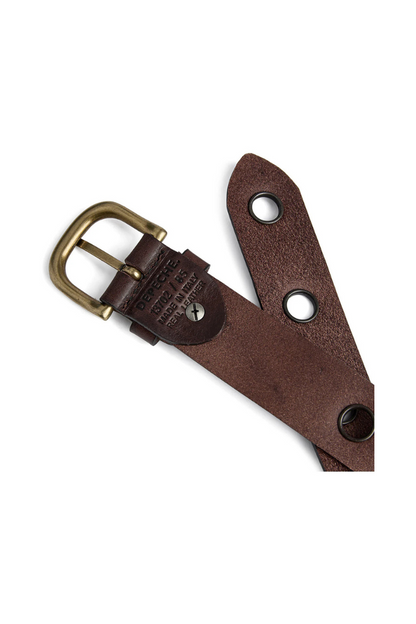 Depeche Dark Brown Large Eyelets Jeans Belt