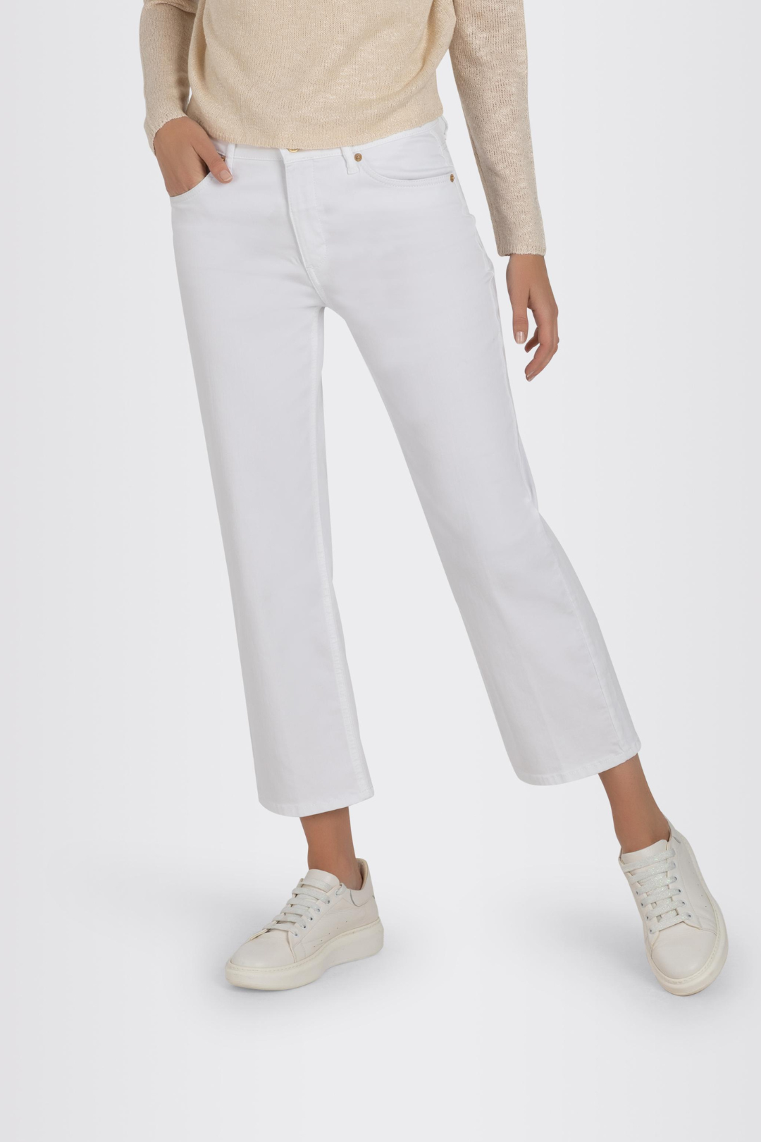 Mac White Denim Culotte