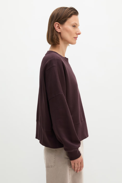 Marc O'Polo Black Cherry Cropped Sweatshirt