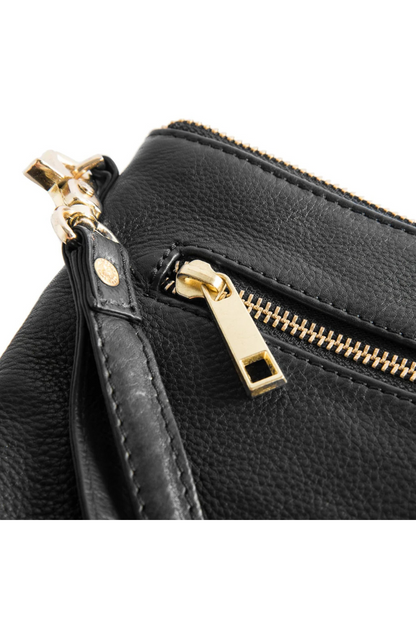 Depeche Black (Nero) Leather Clutch Bag