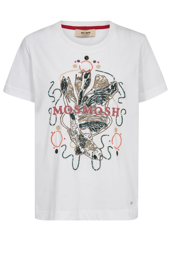 Mos Mosh Hallin White Deco T shirt