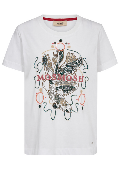 Mos Mosh Hallin White Deco T shirt