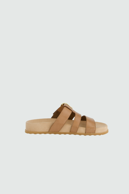 Paul Green Sahara/Gold Buckle Sandal