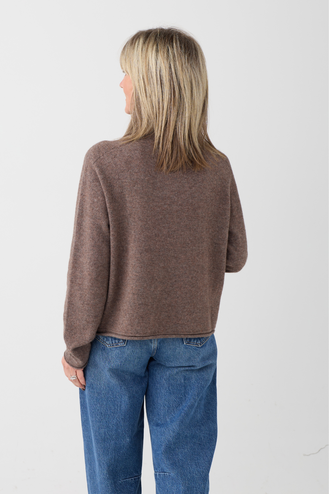 el2 Brown Funnel Neck Jumper 1107