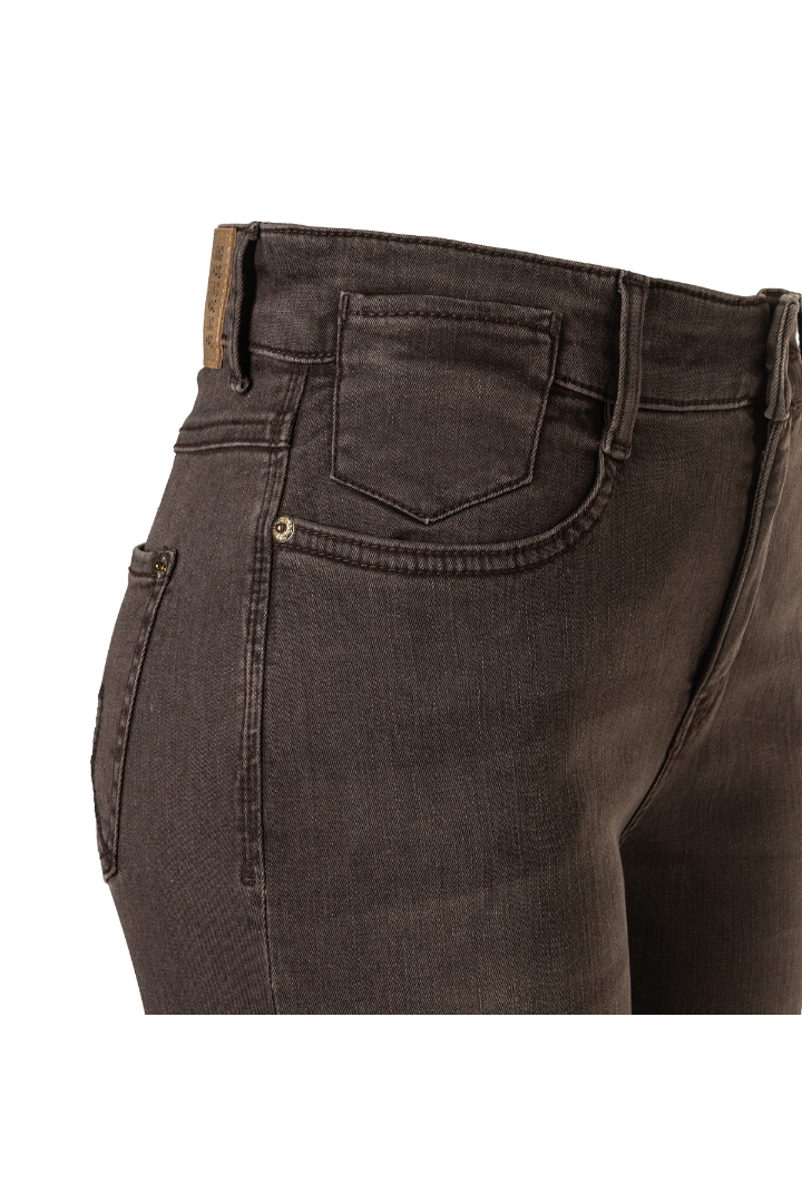 Mac Laura Brown/Stone Turn-Up Glitter Jeans