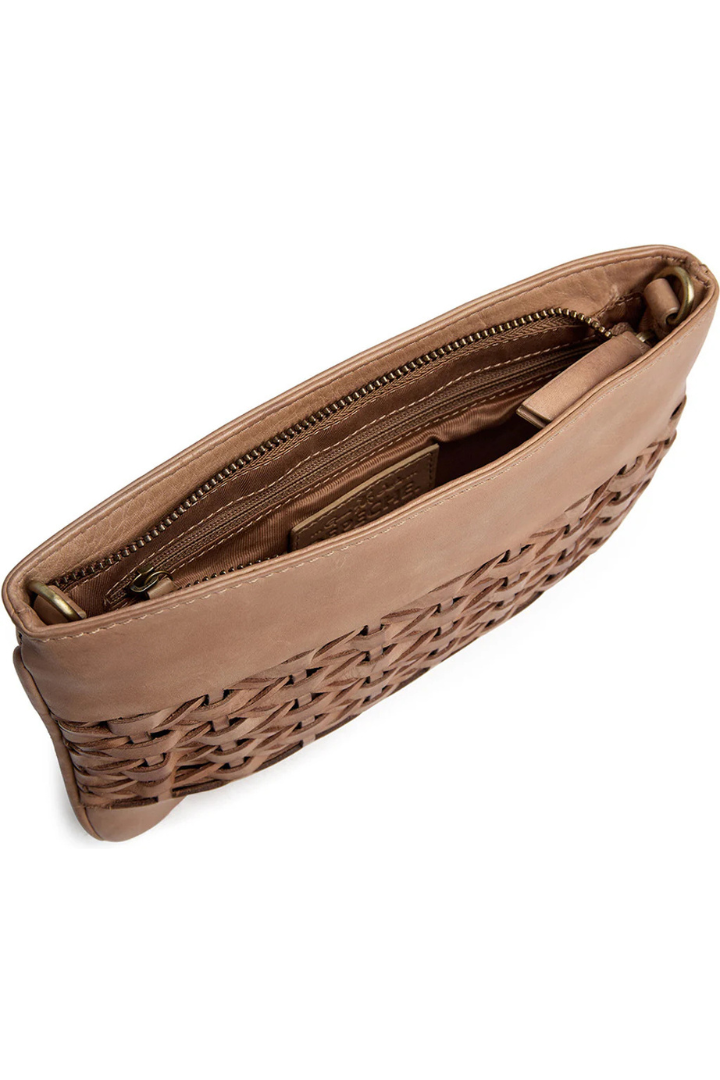 Depeche Camel Woven Clutch Bag