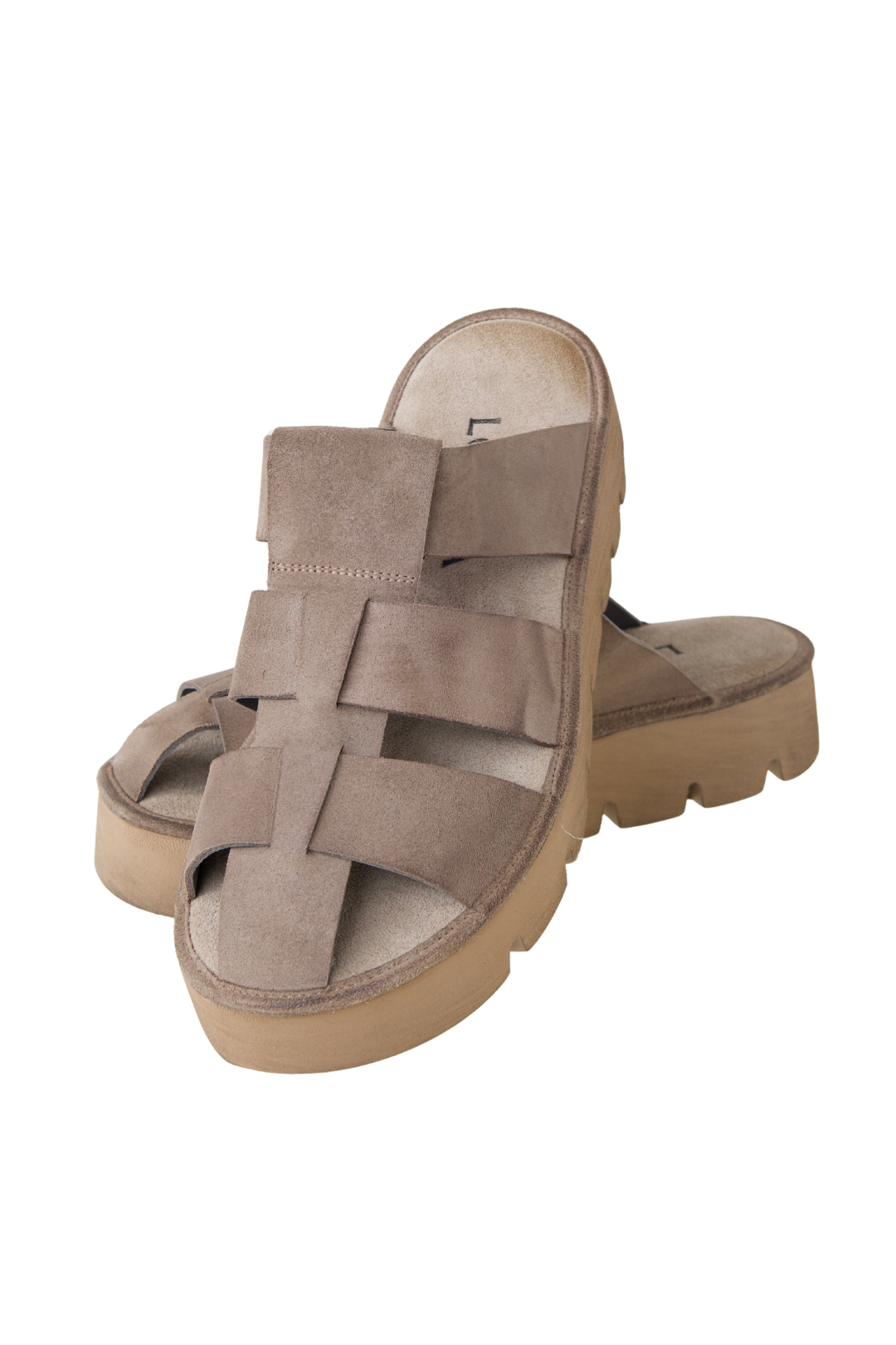 Lofina Taupe Cage Sandal 9541