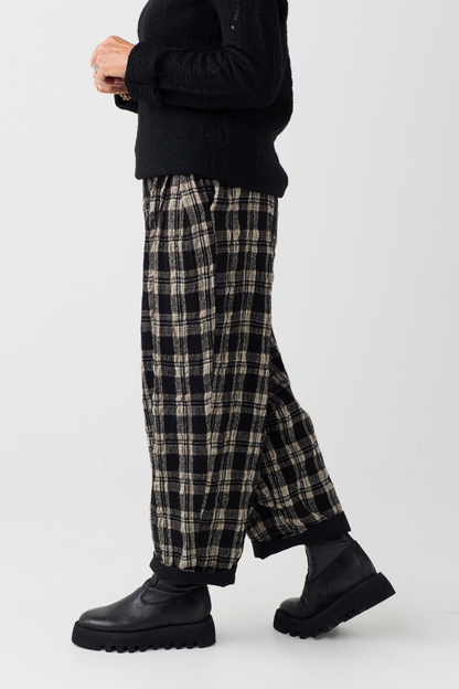 el2 Black/Cream Check Trouser 8056