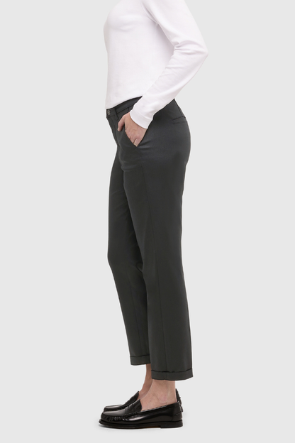 Mac Black Coated Chino Trouser