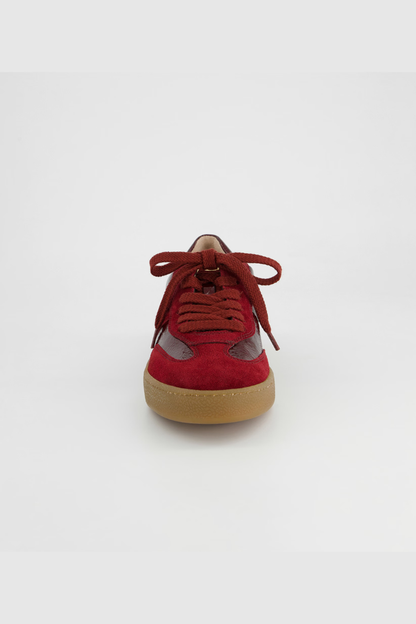 Paul Green Wine Suede/Sport Lack Trainers