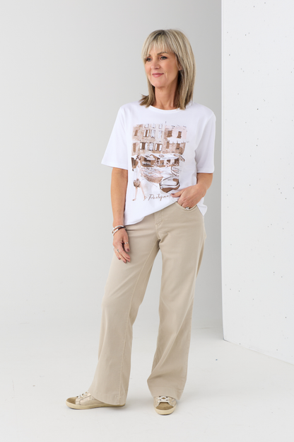 Mac Dream Wide Smoothly Beige Jeans