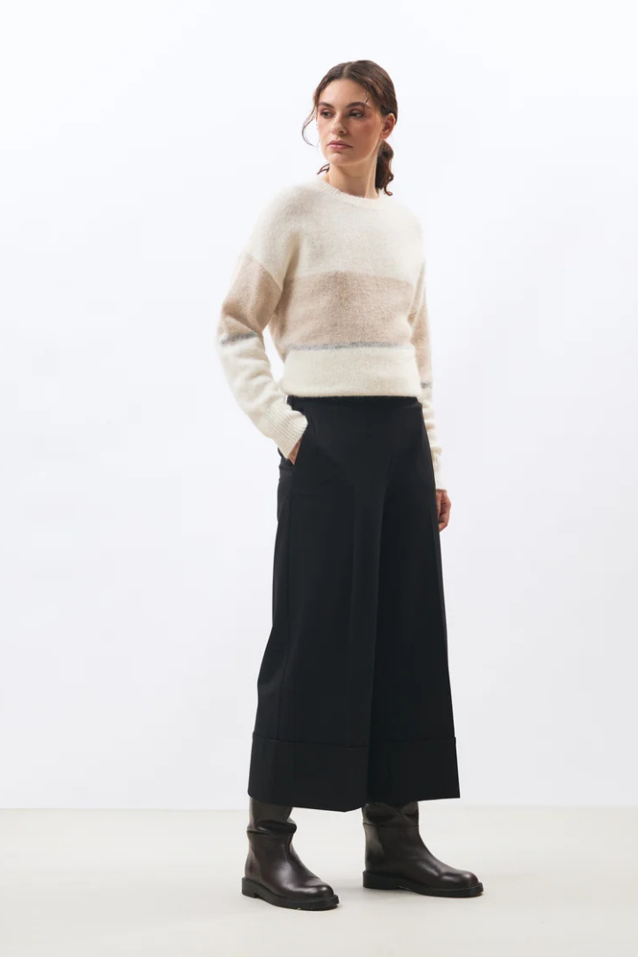 Humility SOPHIO Black Wide Crop Trouser