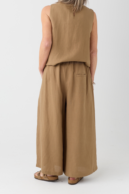 el2 Camel Wide-Leg Trouser 8005