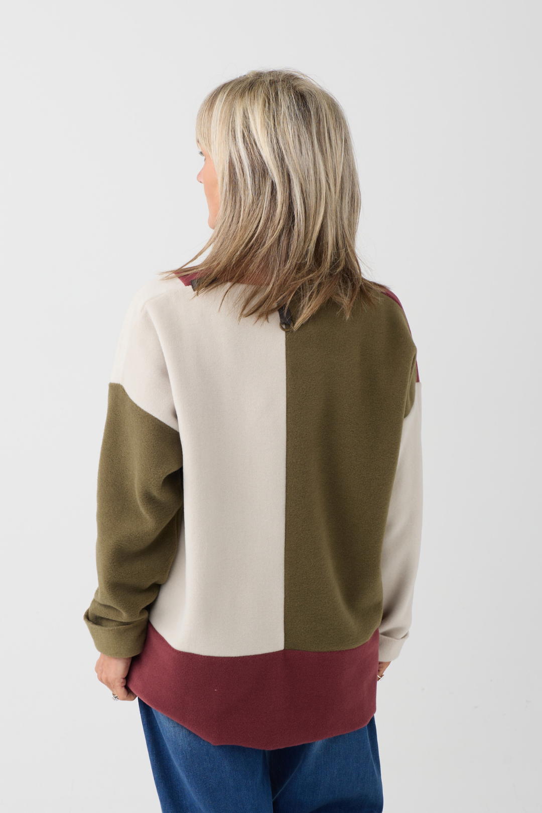 HS Bordeaux/Kit/Moss Jumper w/Scarf 1412