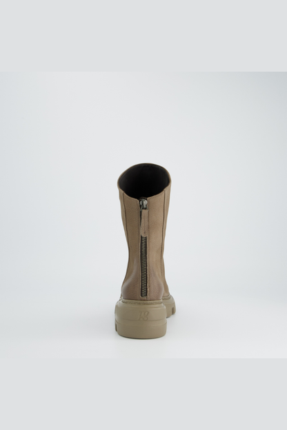 Paul Green Beige Grained Nubuk Ankle Boot