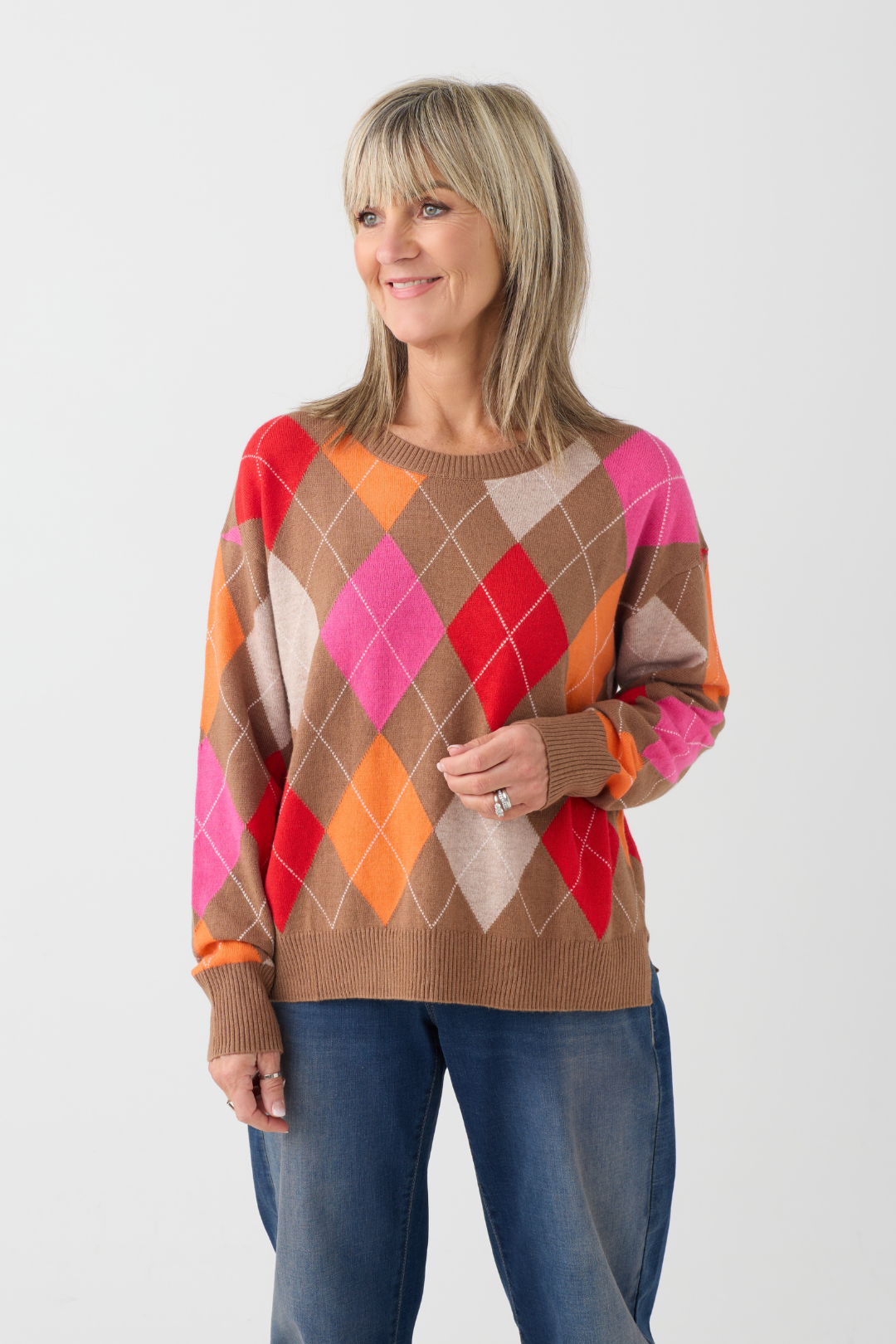Milano Chilli Print Round Neck Jumper