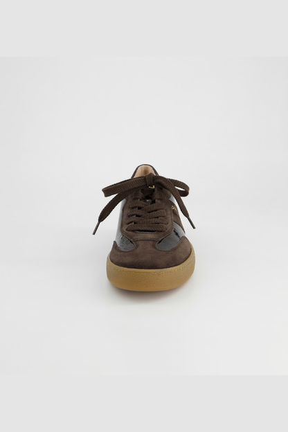 Paul Green Brown Suede/Sport Lack Trainers