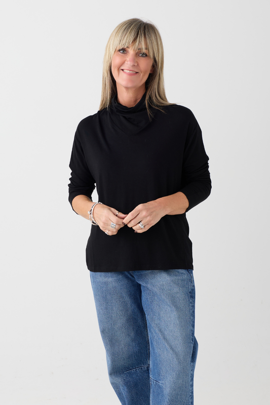 el2 Black Long Sleeve Top 1082