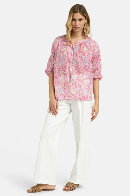 Milano Orchid Print Raglan Sleeve Blouse