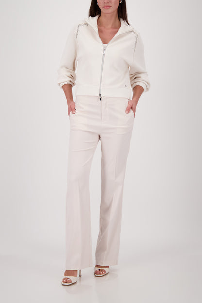 Monari Champagne Beige Jewelled Cardigan