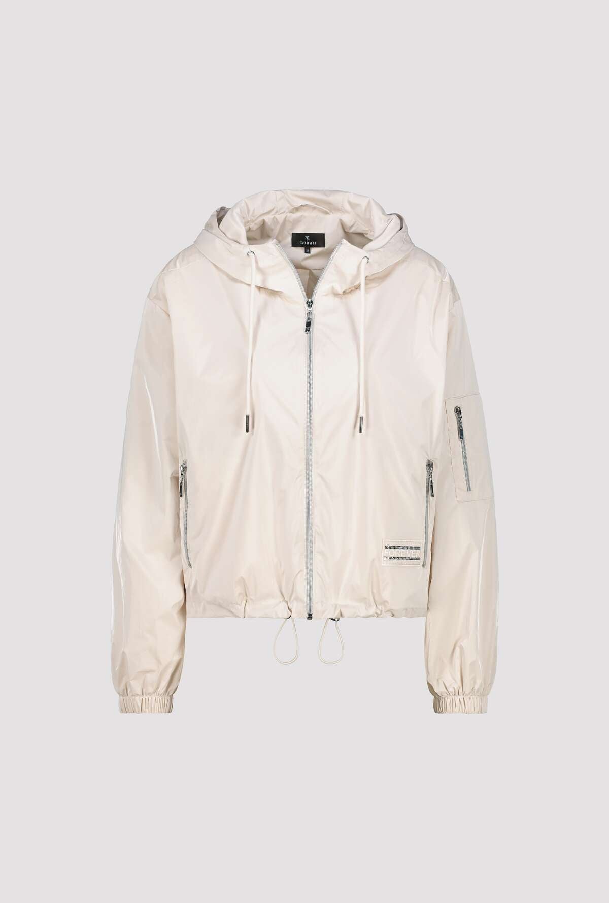 Monari Champagne Beige Hooded Shell Jacket