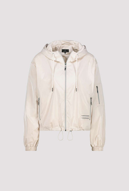 Monari Champagne Beige Hooded Shell Jacket