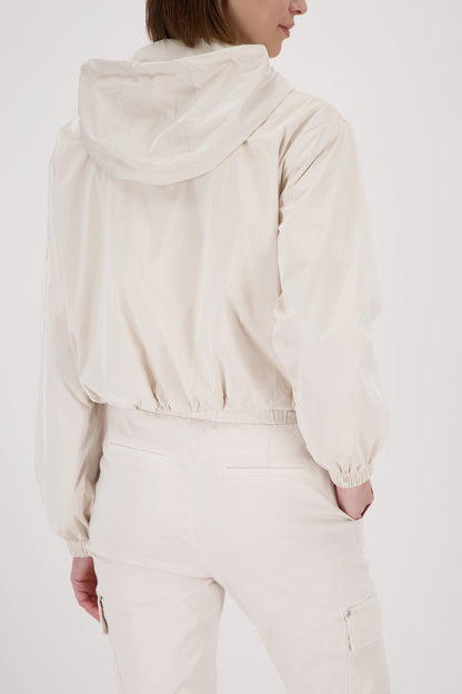 Monari Champagne Beige Hooded Shell Jacket