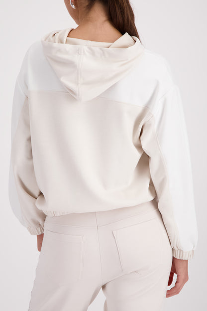 Monari Champagne Beige Diamante Hoodie