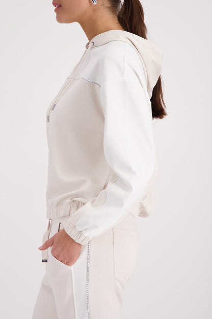 Monari Champagne Beige Diamante Hoodie