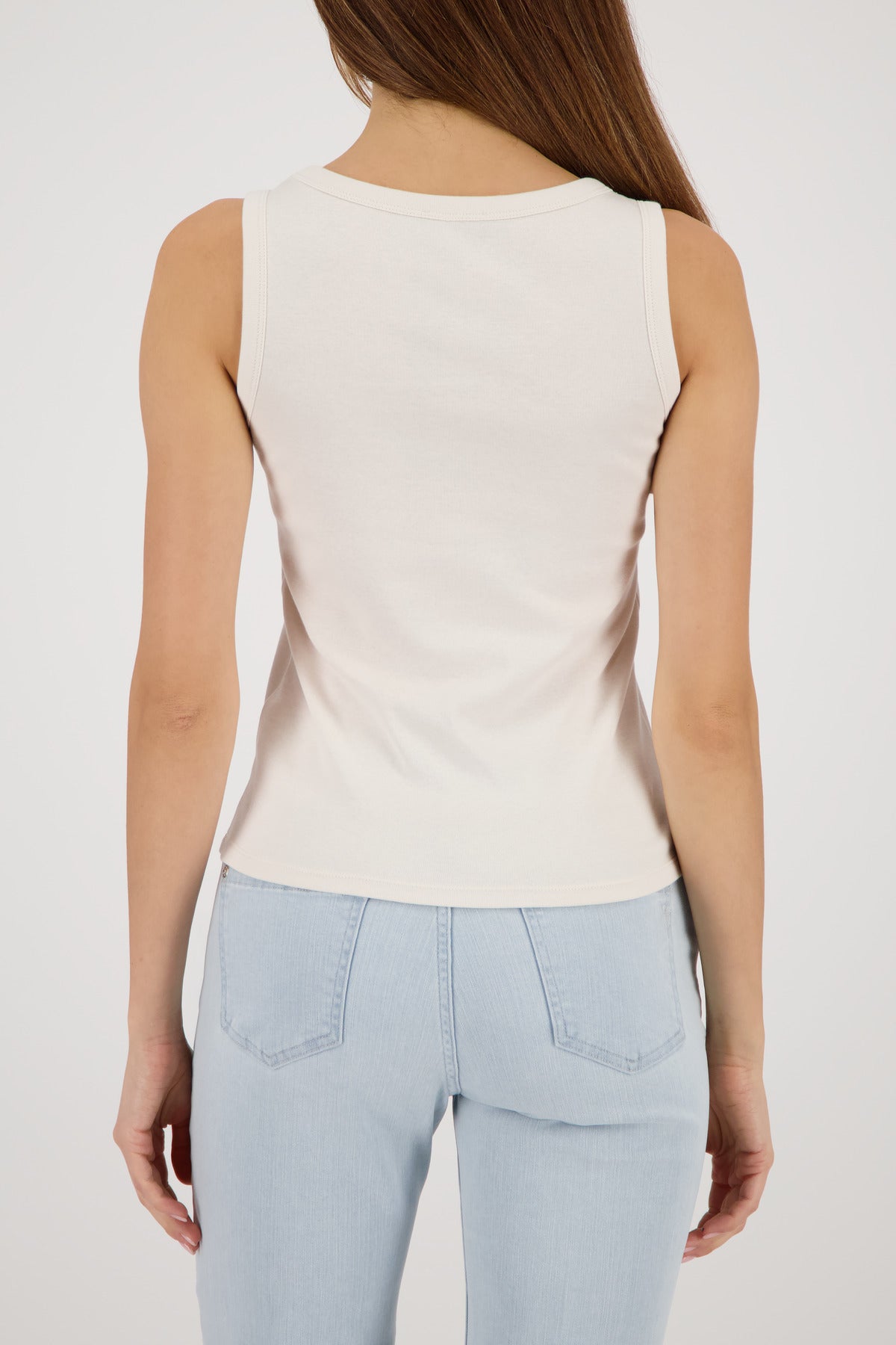 Monari Champagne Beige Rhinestone Vest Top